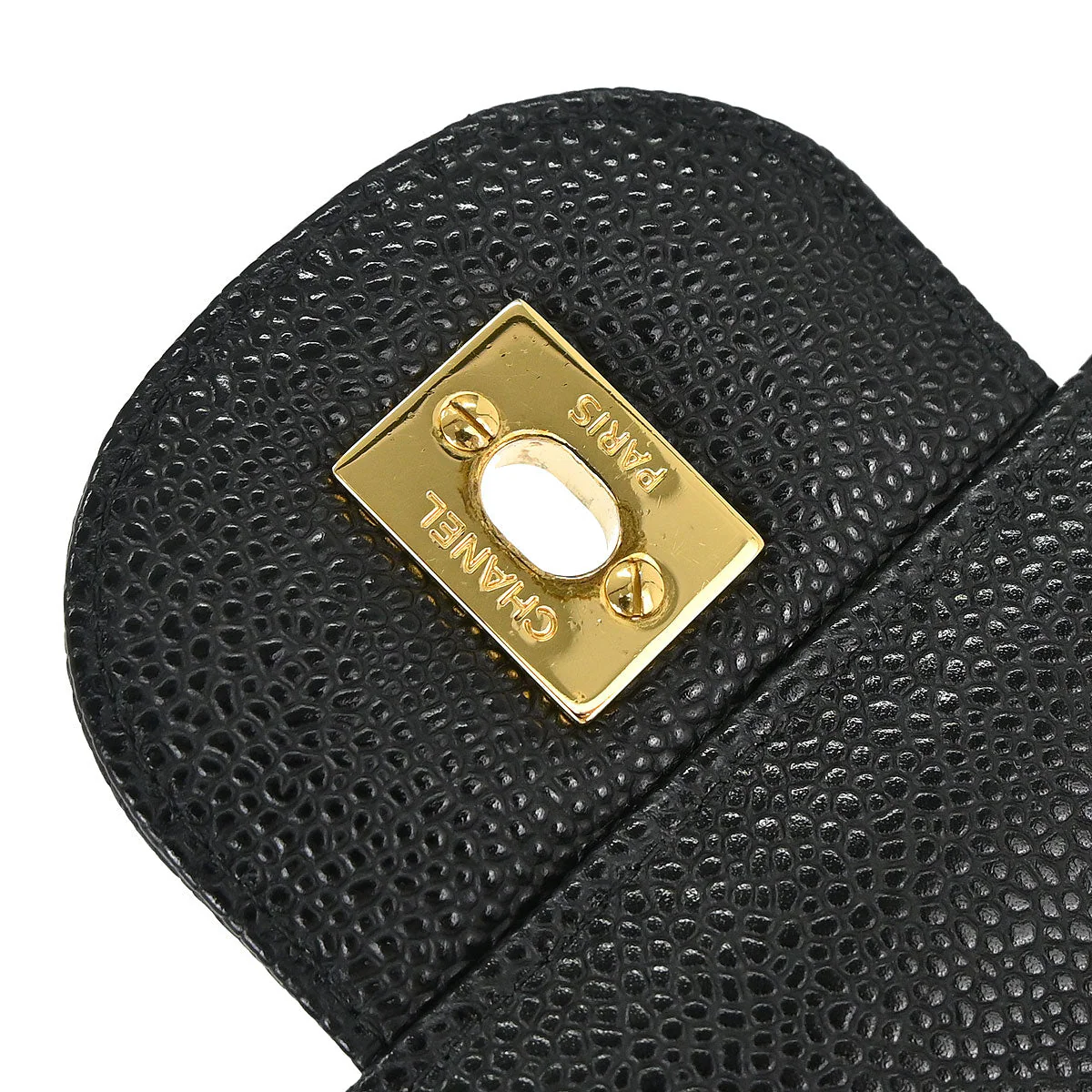 Chanel 2010-2011 Black Caviar Skin Jumbo Classic Double Flap Shoulder Bag - Image 11