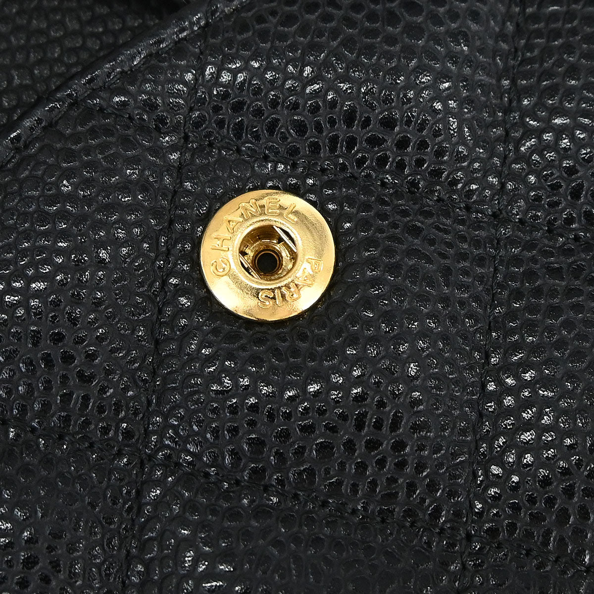 Chanel 2010-2011 Black Caviar Skin Jumbo Classic Double Flap Shoulder Bag - Image 15