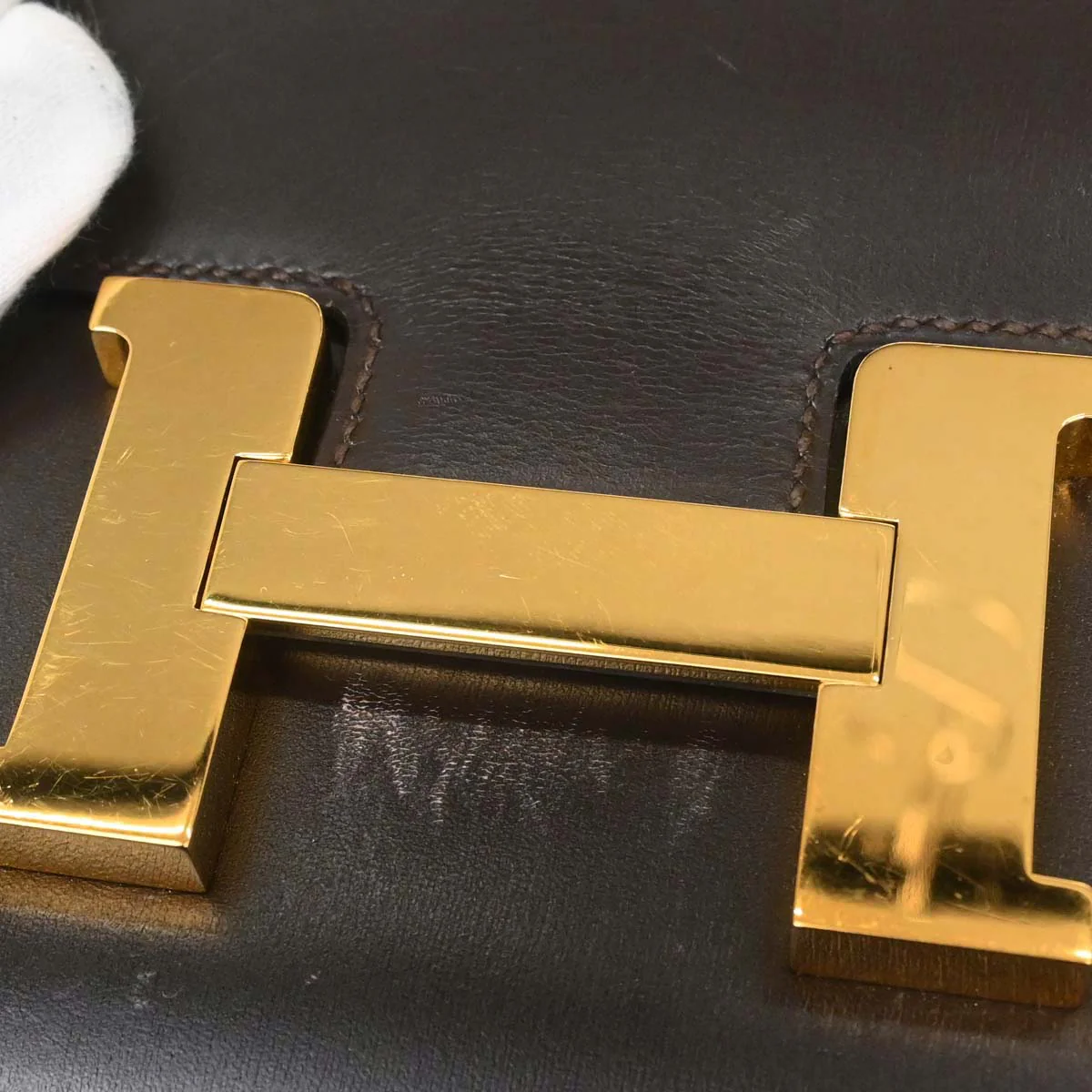 Hermes Ebene Box Calf Constance 23 Shoulder Bag - Image 12