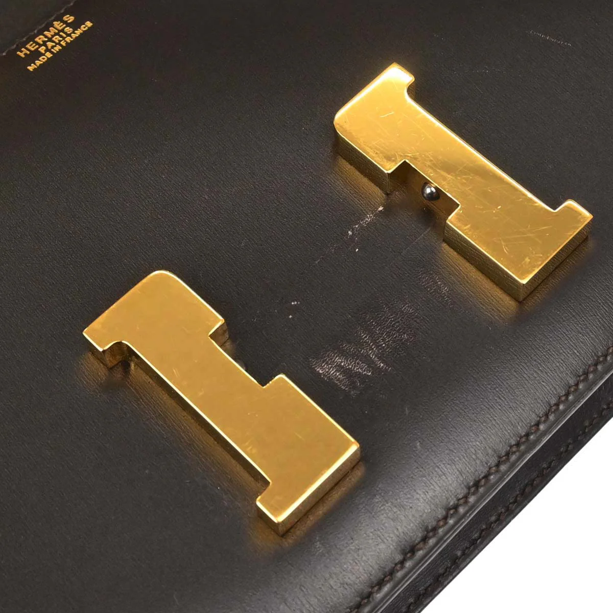 Hermes Ebene Box Calf Constance 23 Shoulder Bag - Image 14