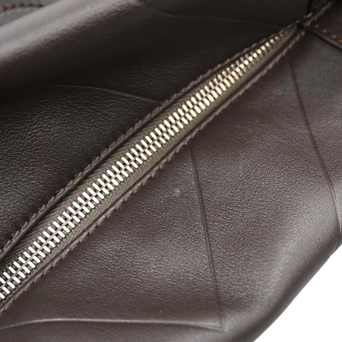 Chanel Brown Lambskin Chevron Tote Handbag - Image 11
