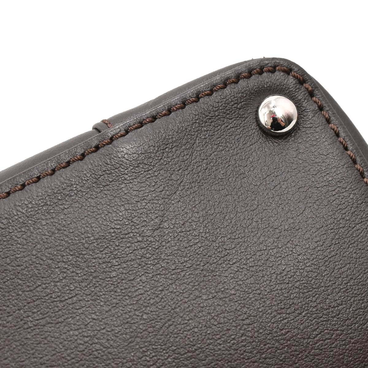 Chanel Brown Lambskin Chevron Tote Handbag - Image 4