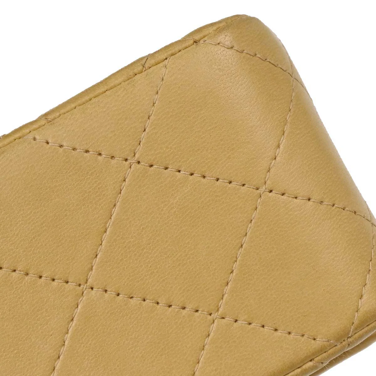 Chanel Beige Lambskin Medium Classic Double Flap Bag - Image 4