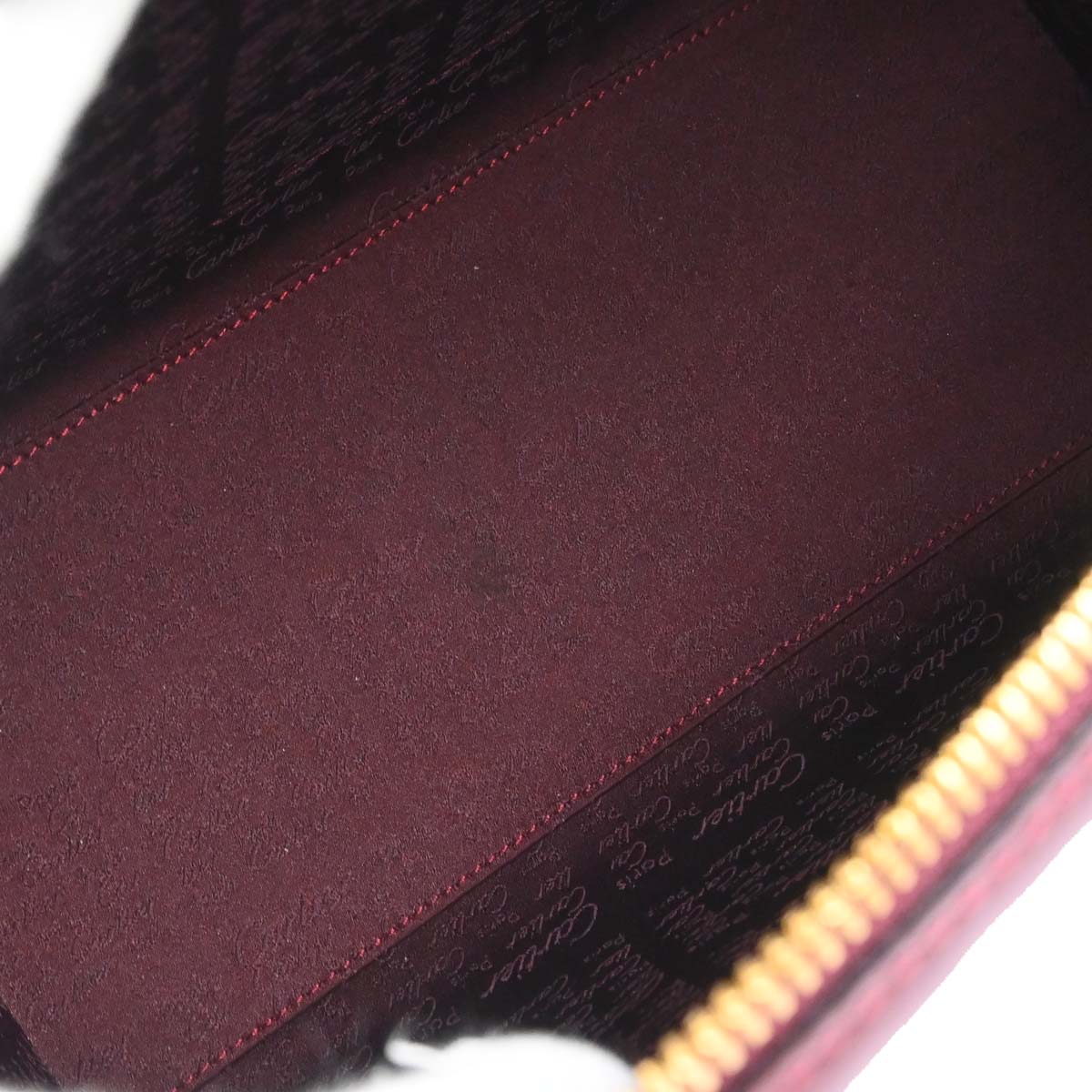 Cartier Bordeaux Leather Handbag - Image 16