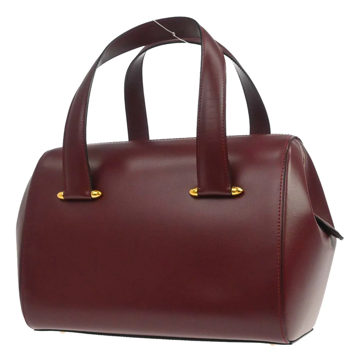 Cartier Bordeaux Leather Handbag - Image 2
