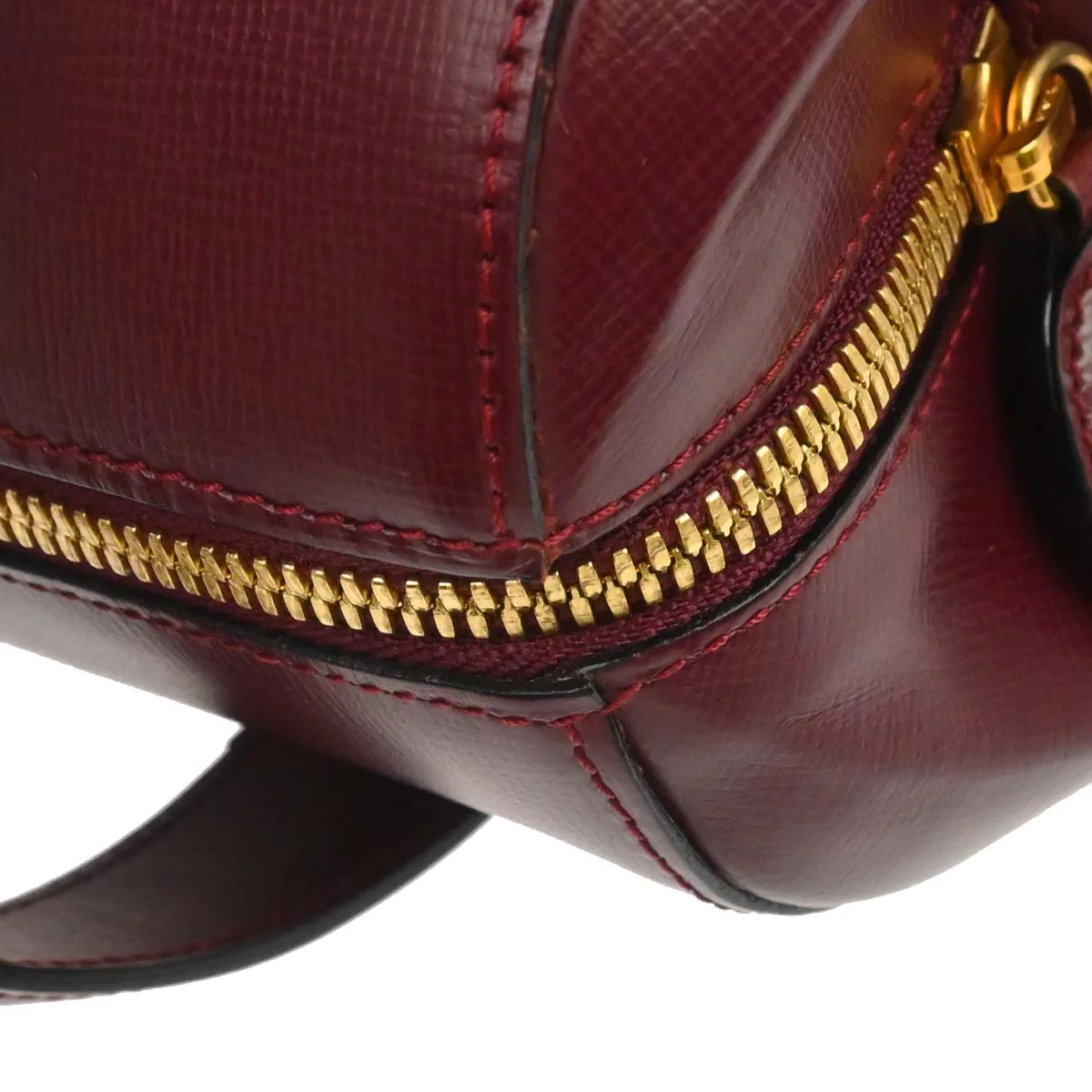 Cartier Bordeaux Leather Handbag - Image 3