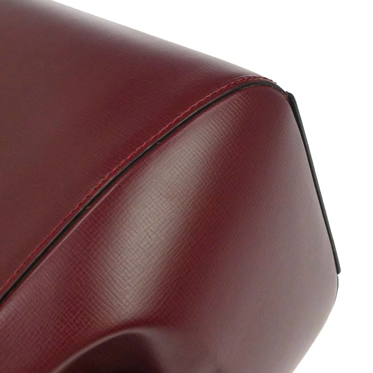 Cartier Bordeaux Leather Handbag - Image 5