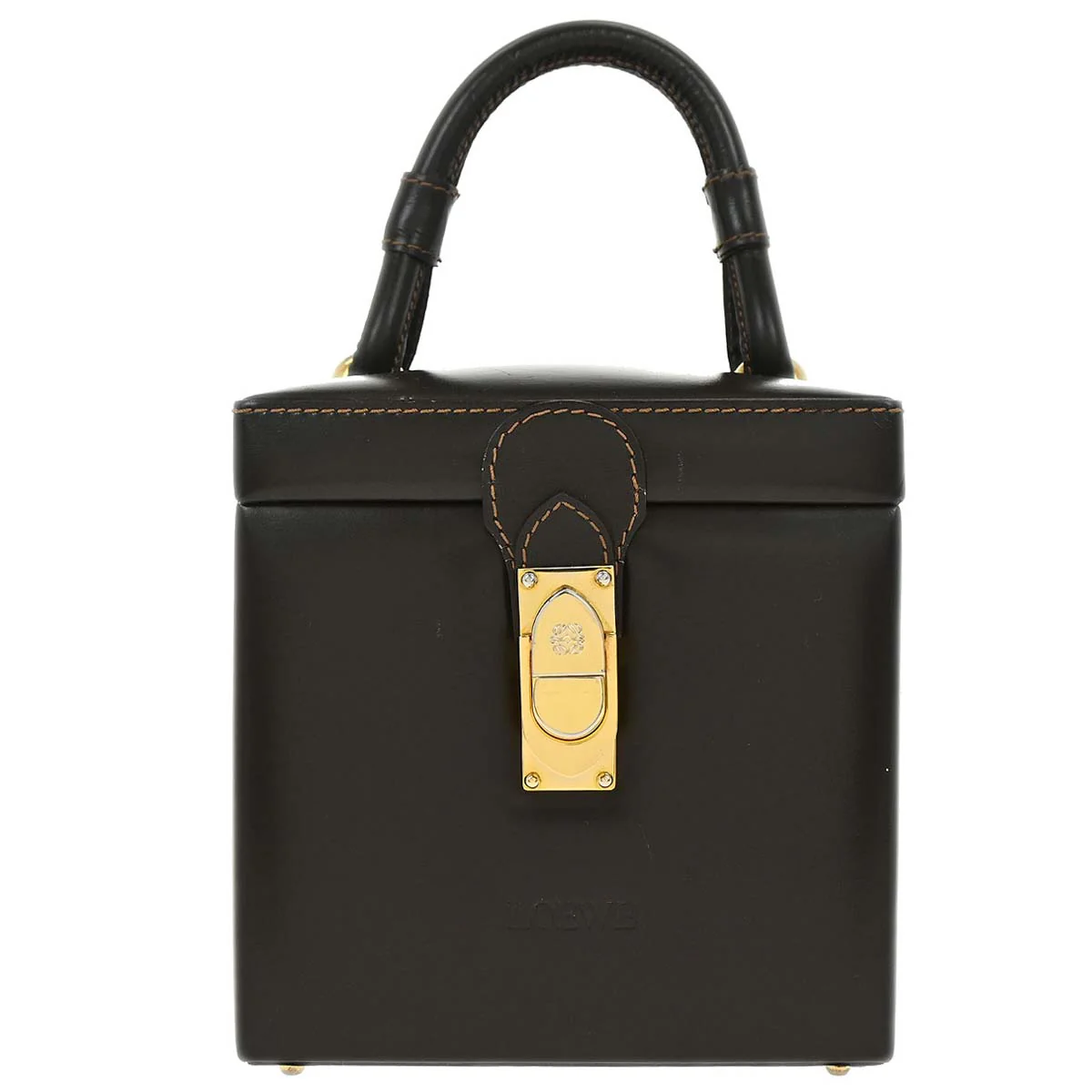 Loewe Brown Leather Vanity Handbag Box