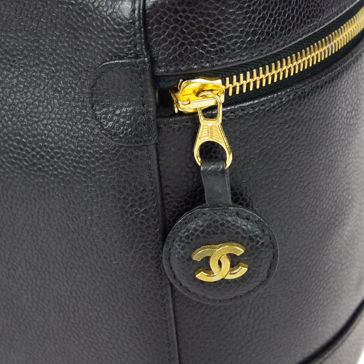 Chanel 1997-1999 Vanity Handbag Black Caviar - Image 6