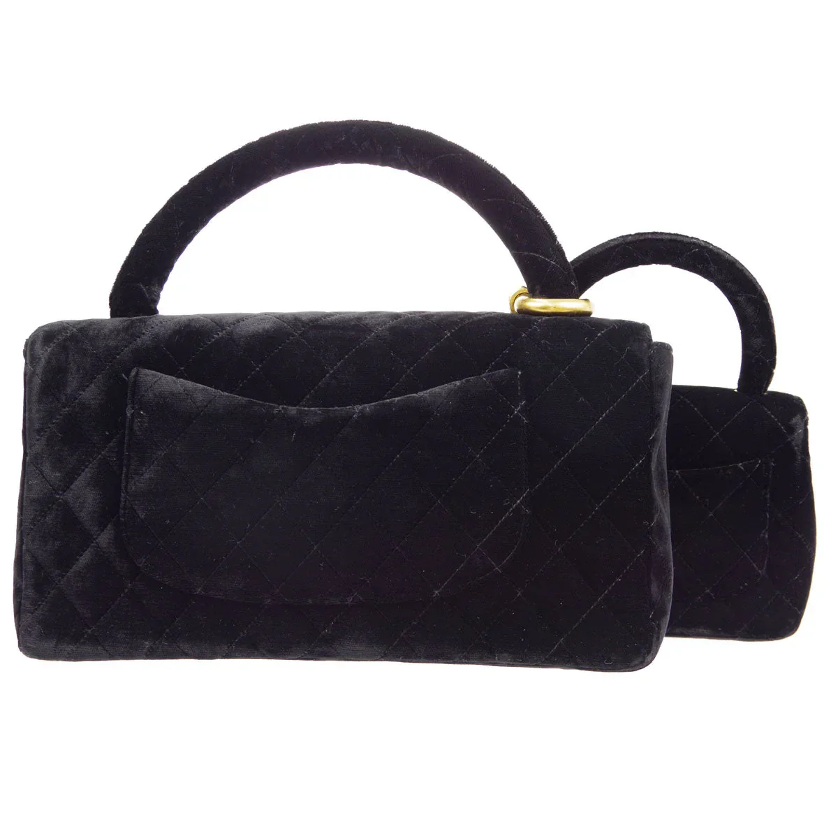 Chanel * 1994 Classic Flap Handbag Set Velvet - Image 2