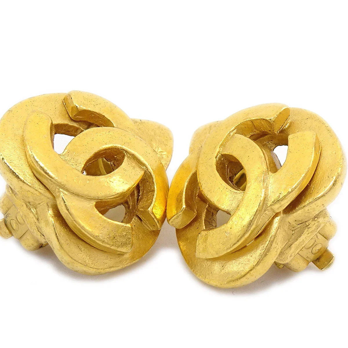 Chanel 1997 Heart Earrings Gold Medium - Image 2