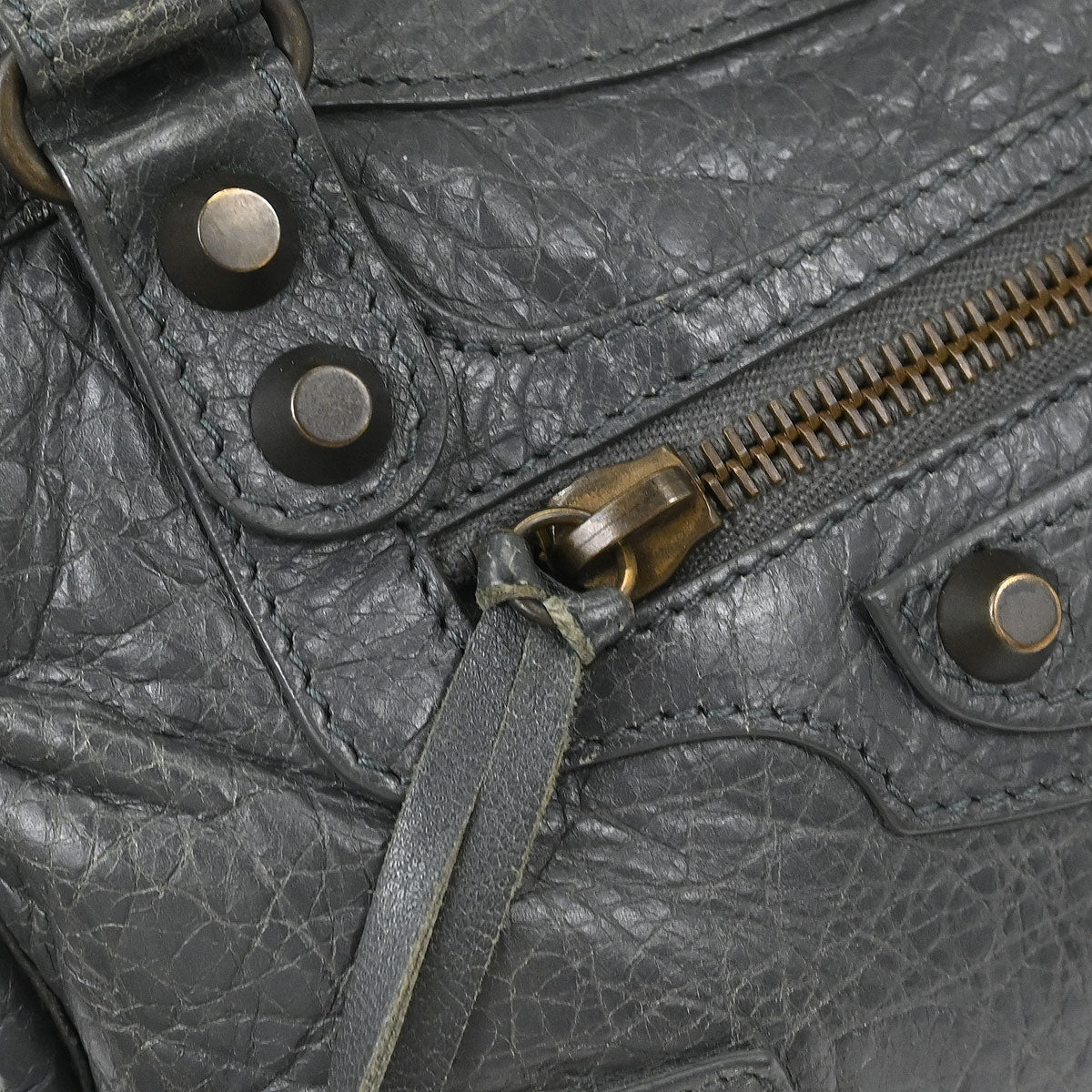 Balenciaga Gray Classic Mini City 2way Shoulder Handbag - Image 5