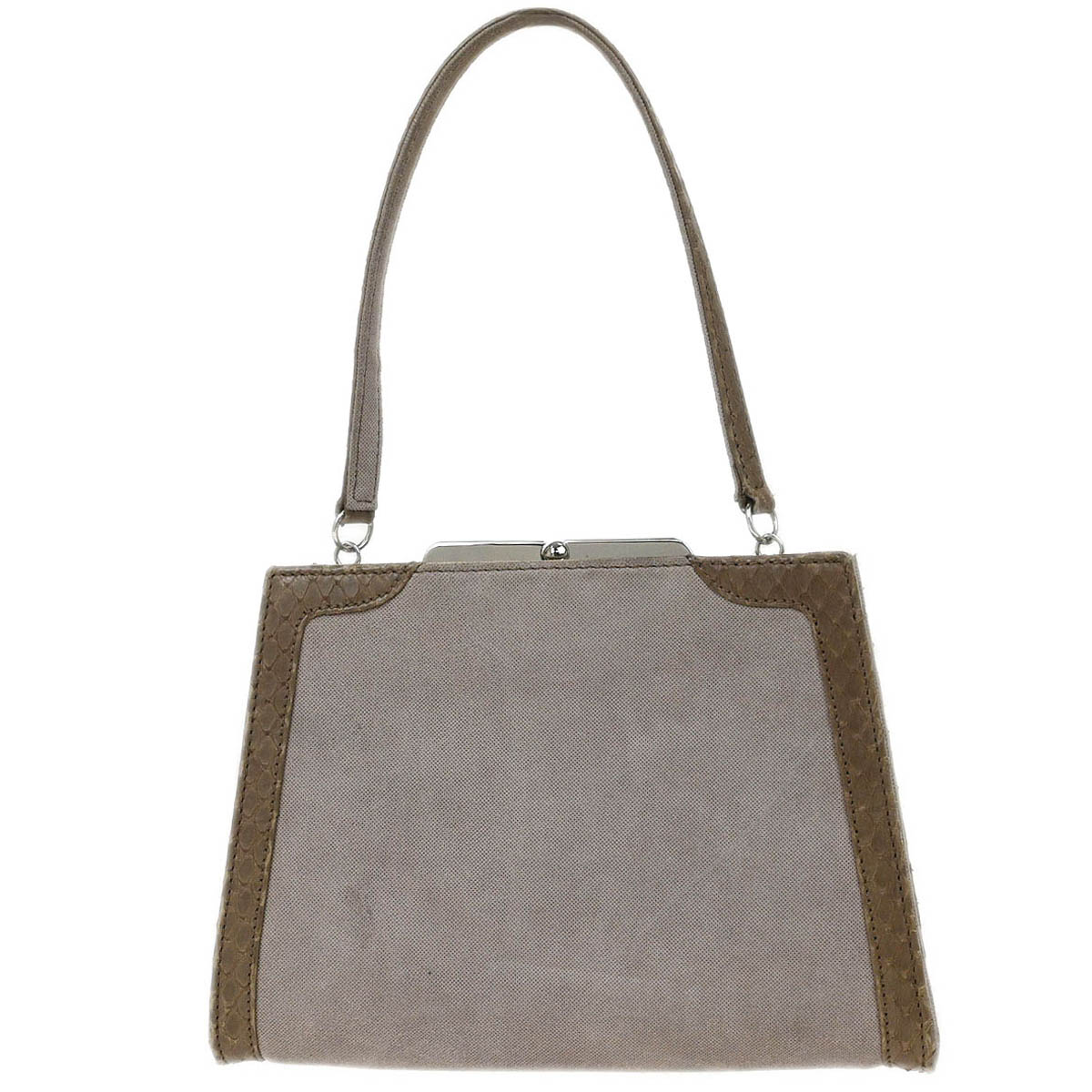Loewe * Beige Suede Python Handbag - Image 2
