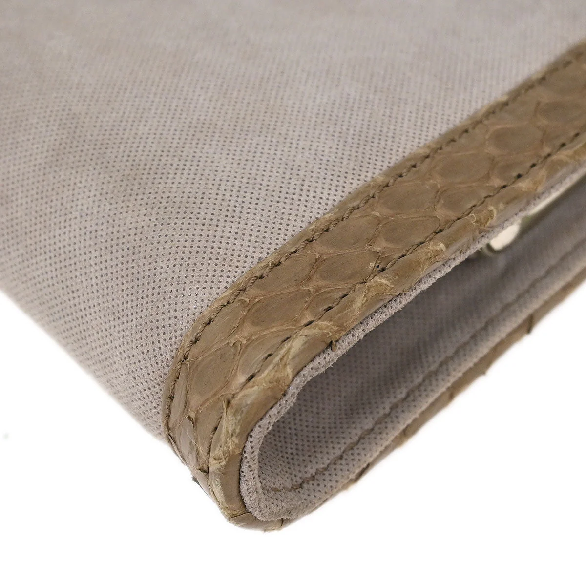 Loewe * Beige Suede Python Handbag - Image 3