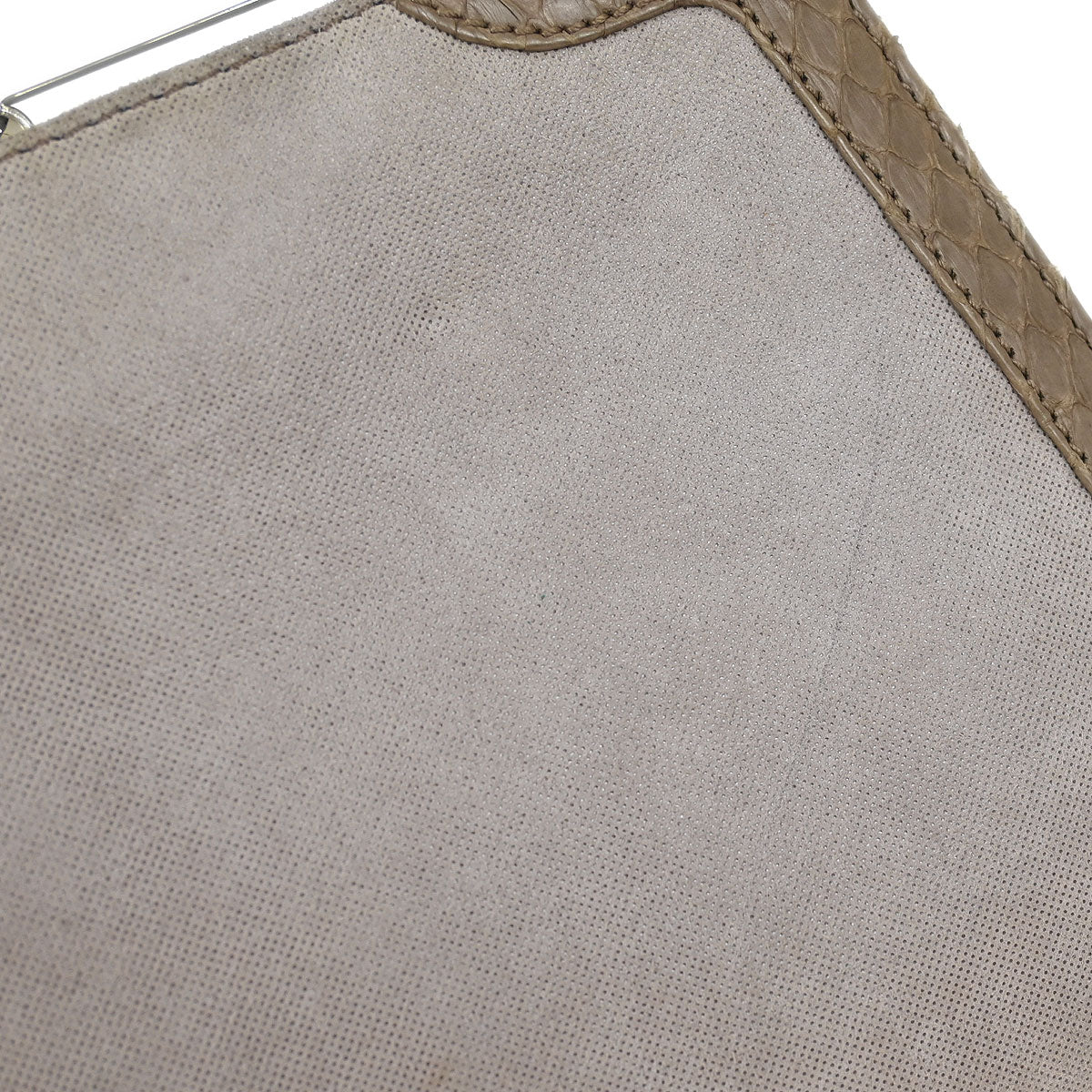 Loewe * Beige Suede Python Handbag - Image 4