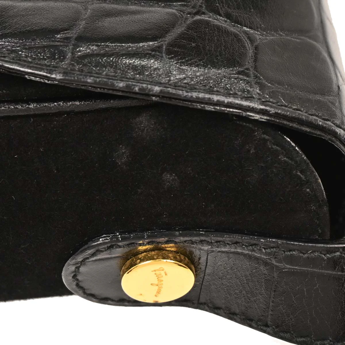 Salvatore Ferragamo Black Gancini Shoulder Bag - Image 6