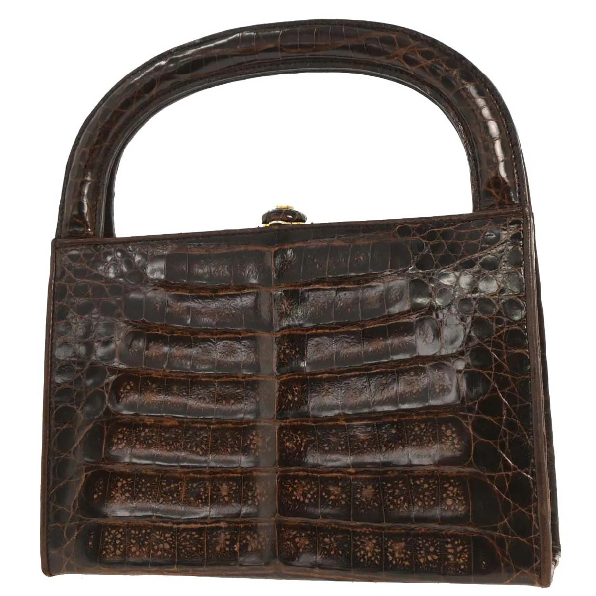 Chanel * 1986-1988 Brown Crocodile Handbag - Image 2