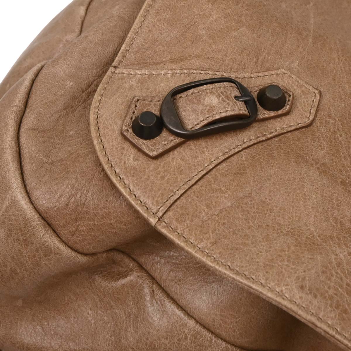 Balenciaga Beige Leather Folk Shoulder Bag - Image 7