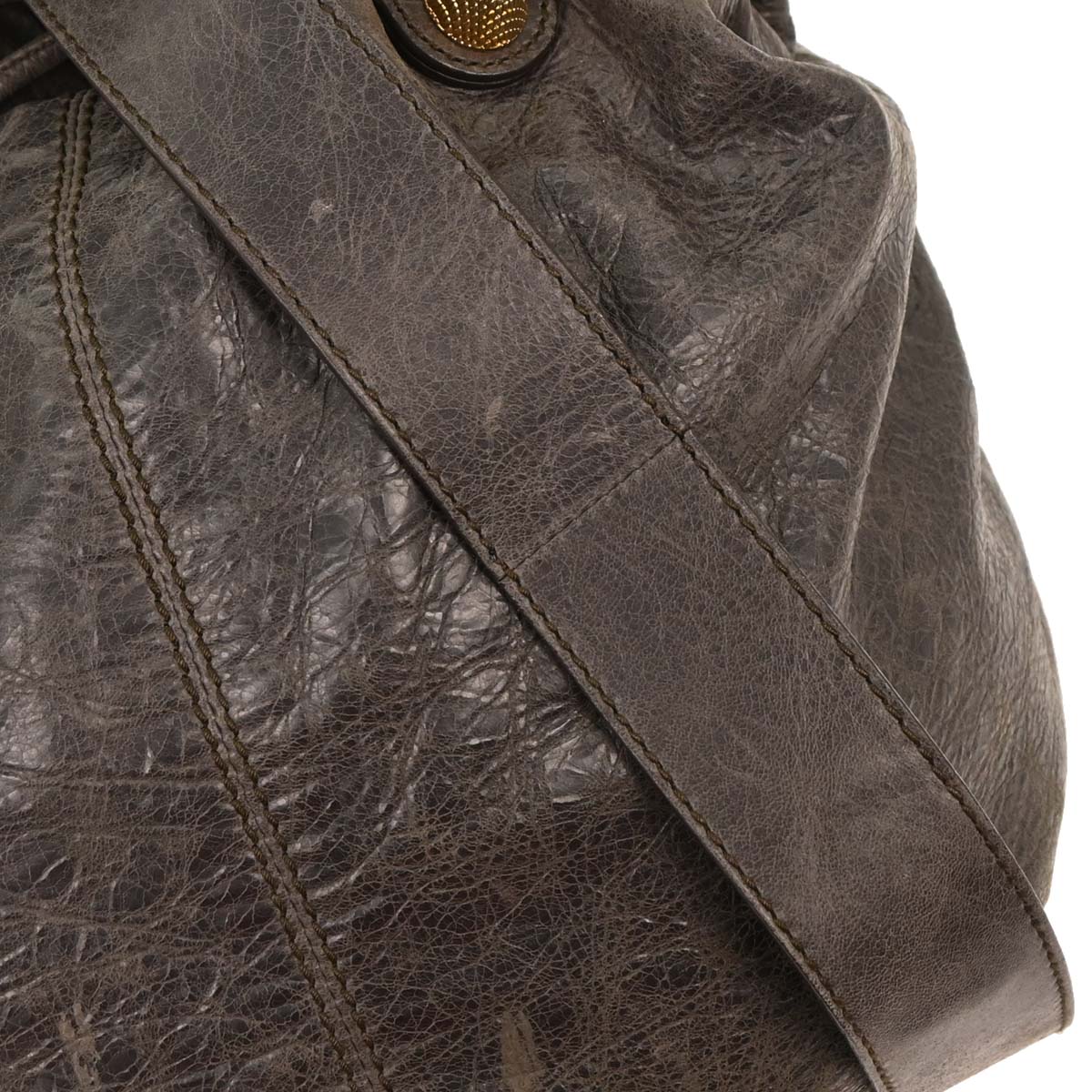 Balenciaga Brown Classic Mini Pompon 2way Shoulder Handbag - Image 3