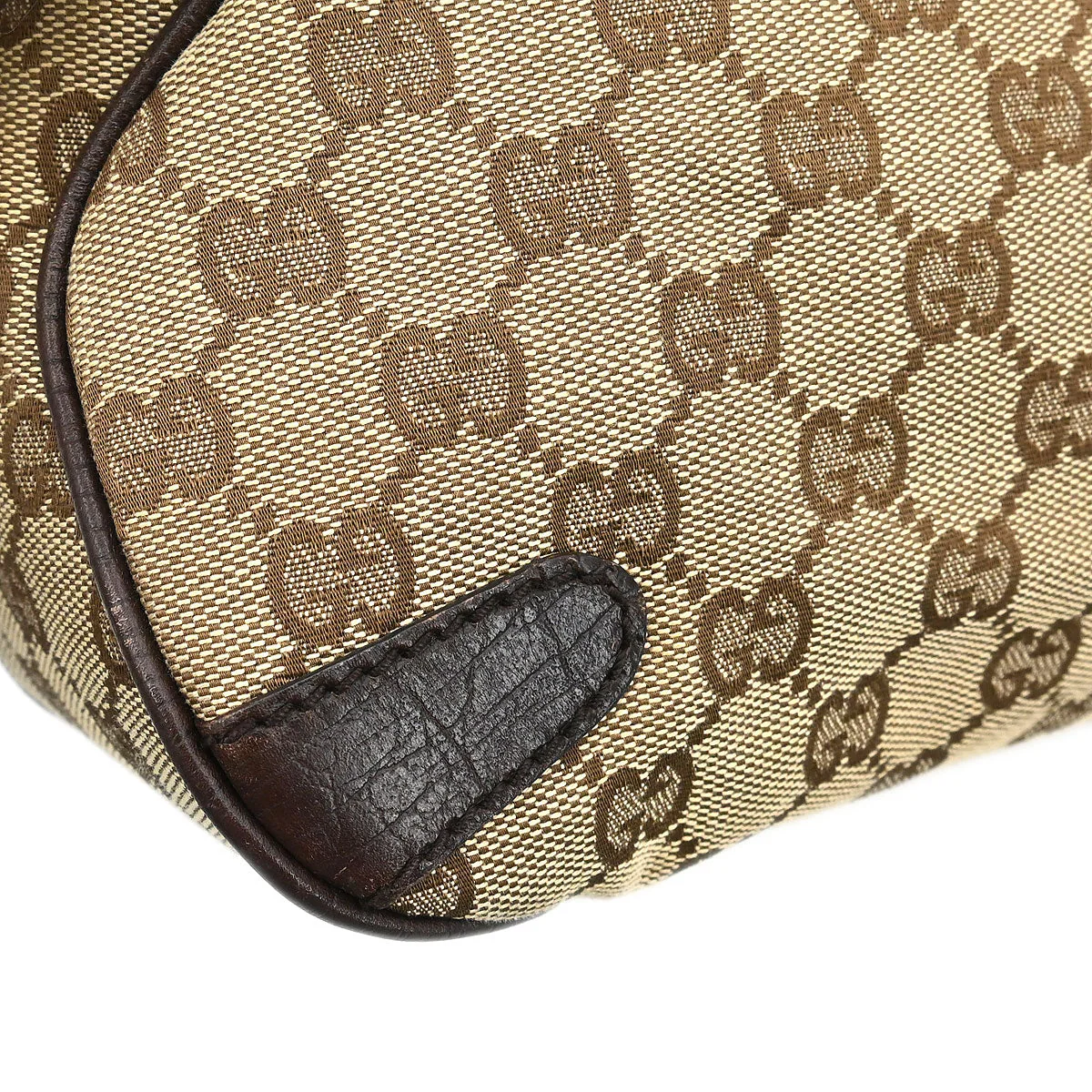 Gucci Beige Canvas Horsebit GG Handbag - Image 6