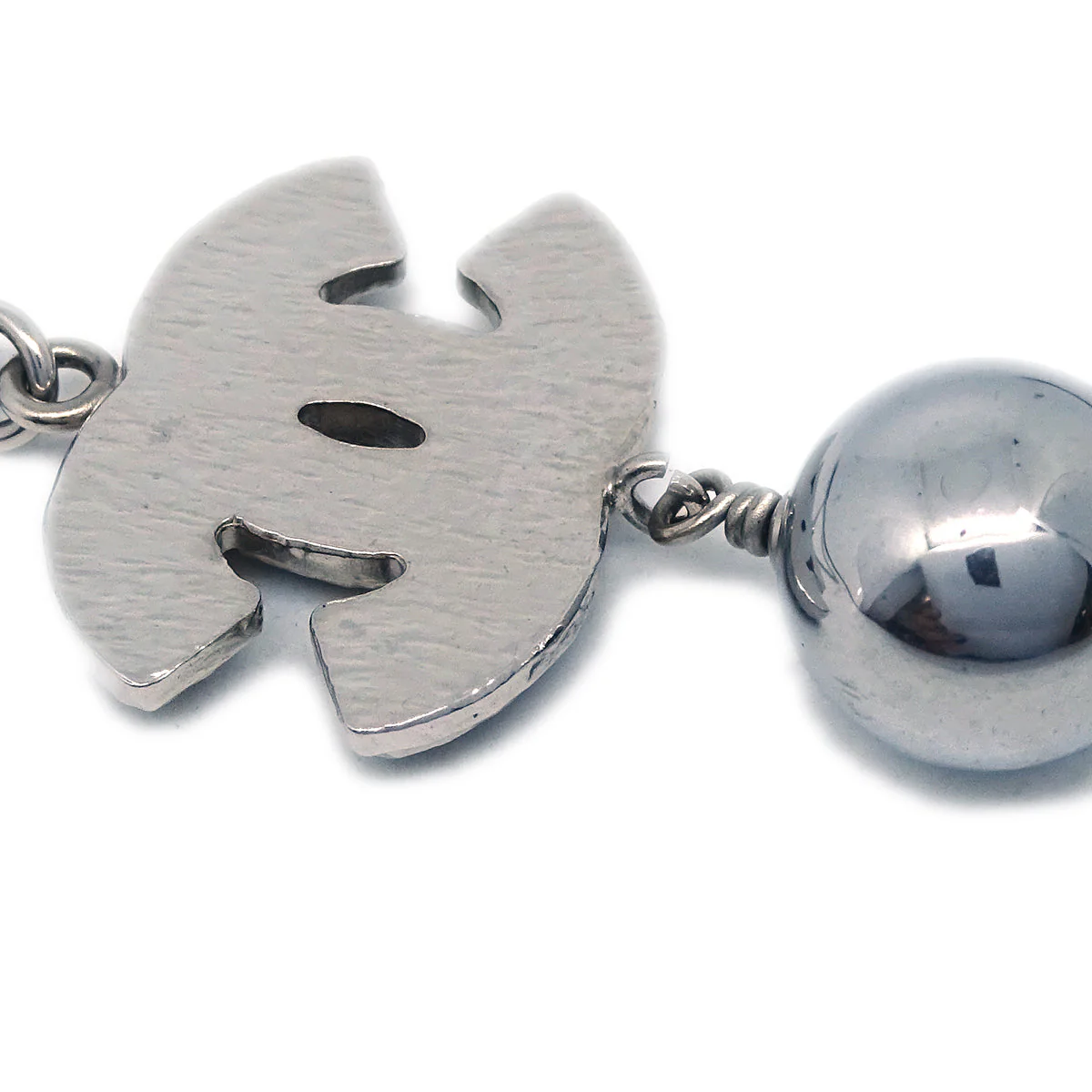 Chanel CC Chain Necklace Pendant Silver B13B - Image 3
