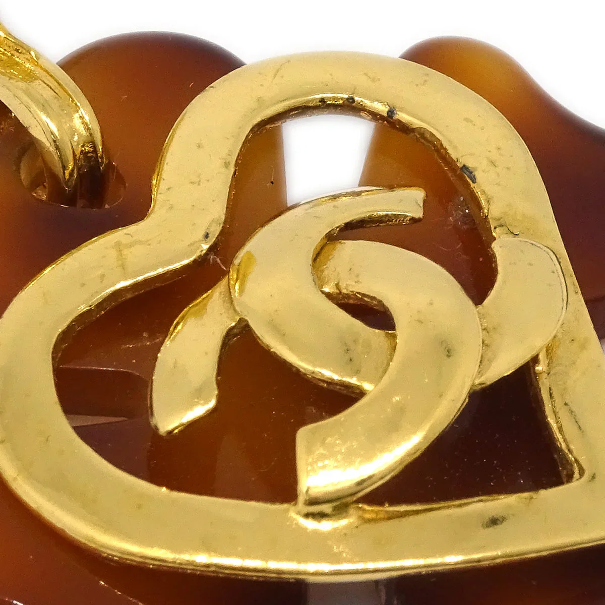 Chanel Clover Dangle Earrings Gold Clip-On 95P - Image 2