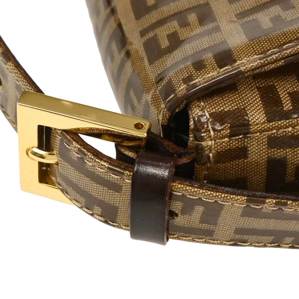 Fendi 2000 PVC Zucchino Baguette Handbag - Image 6