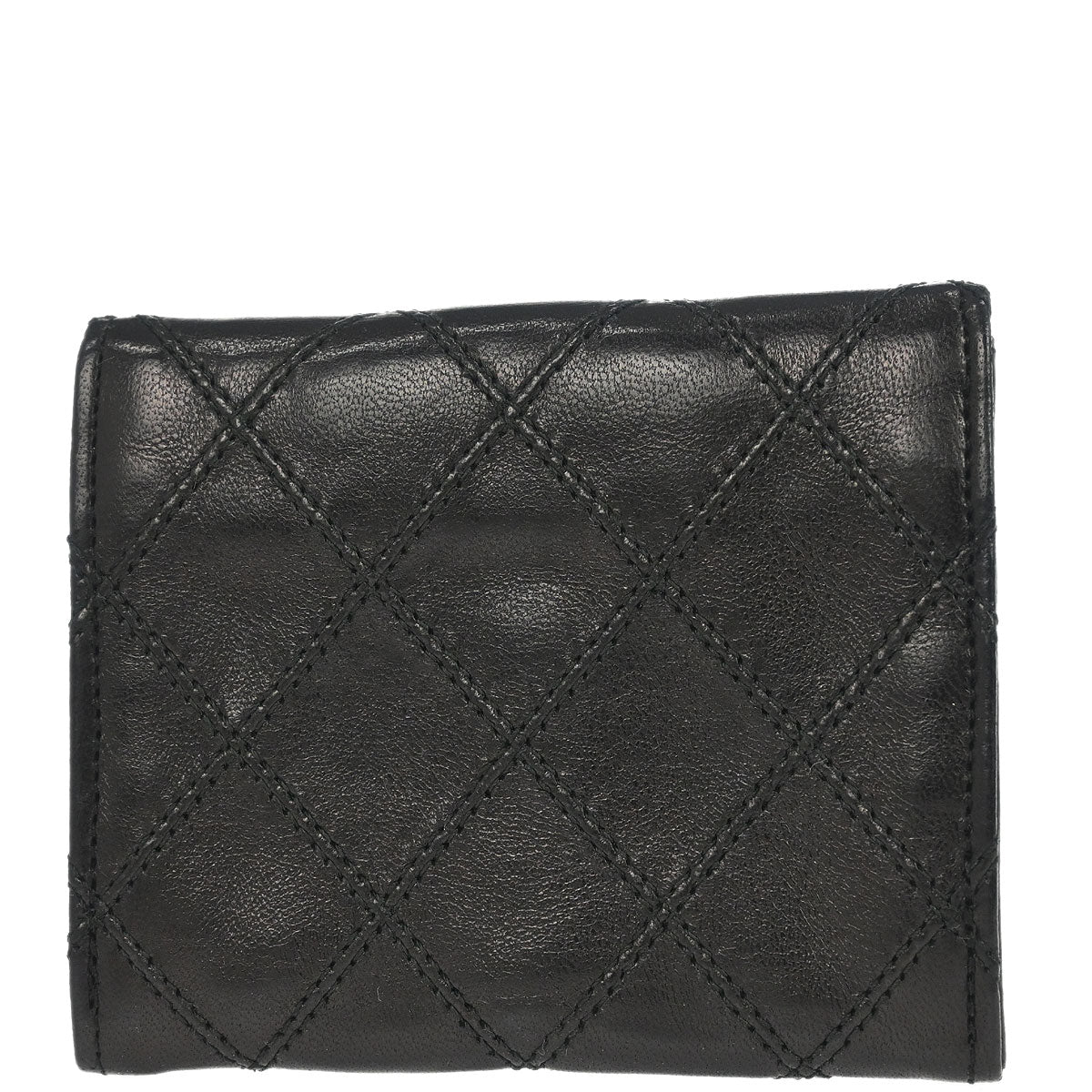 Chanel Black Lambskin Bicolore Wallet Coin Purse - Image 2