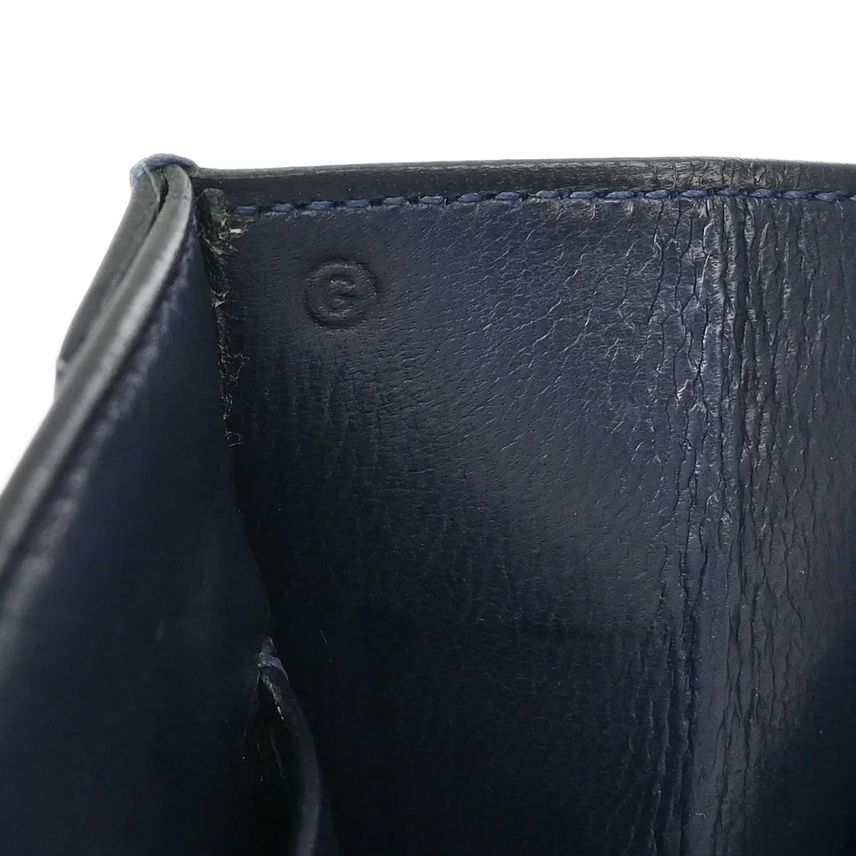 Hermes Blue Indigo Box Calf Olympie Shoulder Bag - Image 10