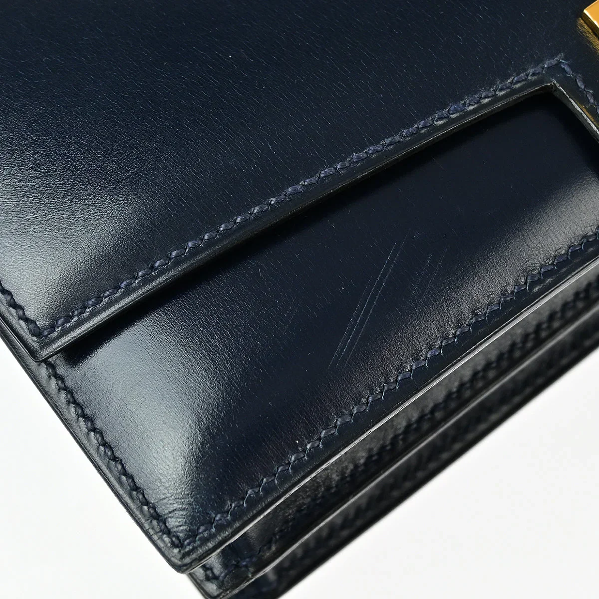 Hermes Blue Indigo Box Calf Olympie Shoulder Bag - Image 3