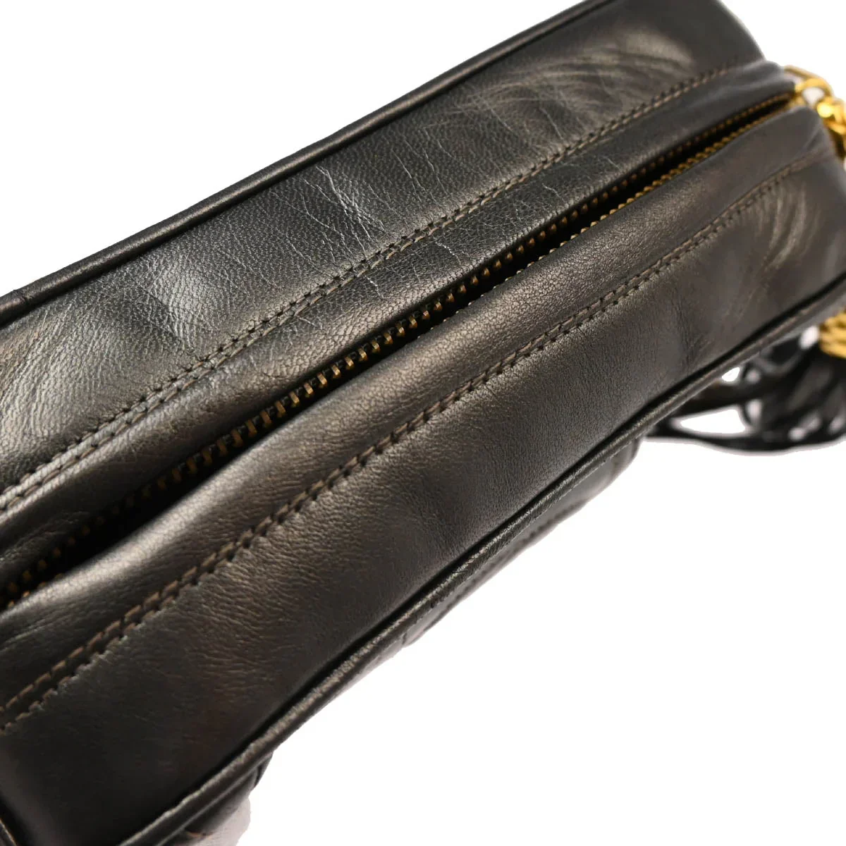 Chanel 1989-1991 Gray Lambskin Camera Bag Mini - Image 7