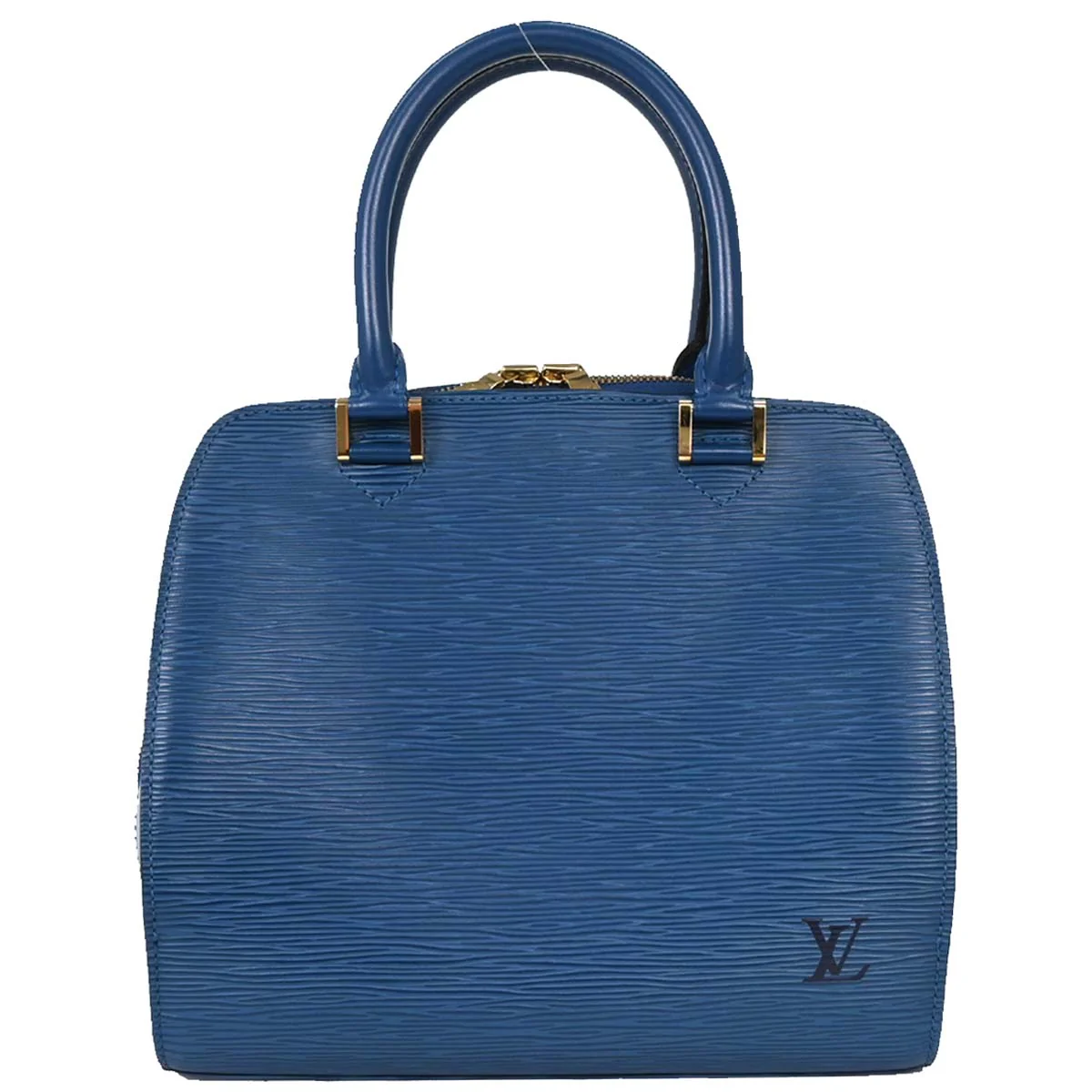 Louis Vuitton 1998 Blue Epi Pont Neuf Handbag M52055