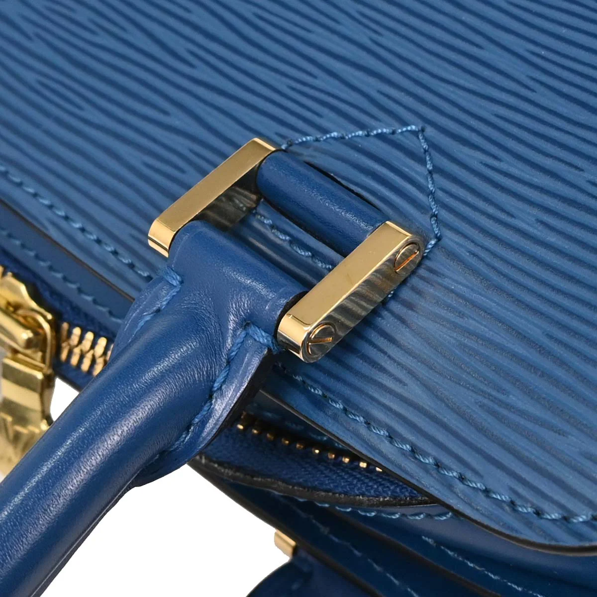Louis Vuitton 1998 Blue Epi Pont Neuf Handbag M52055 - Image 5