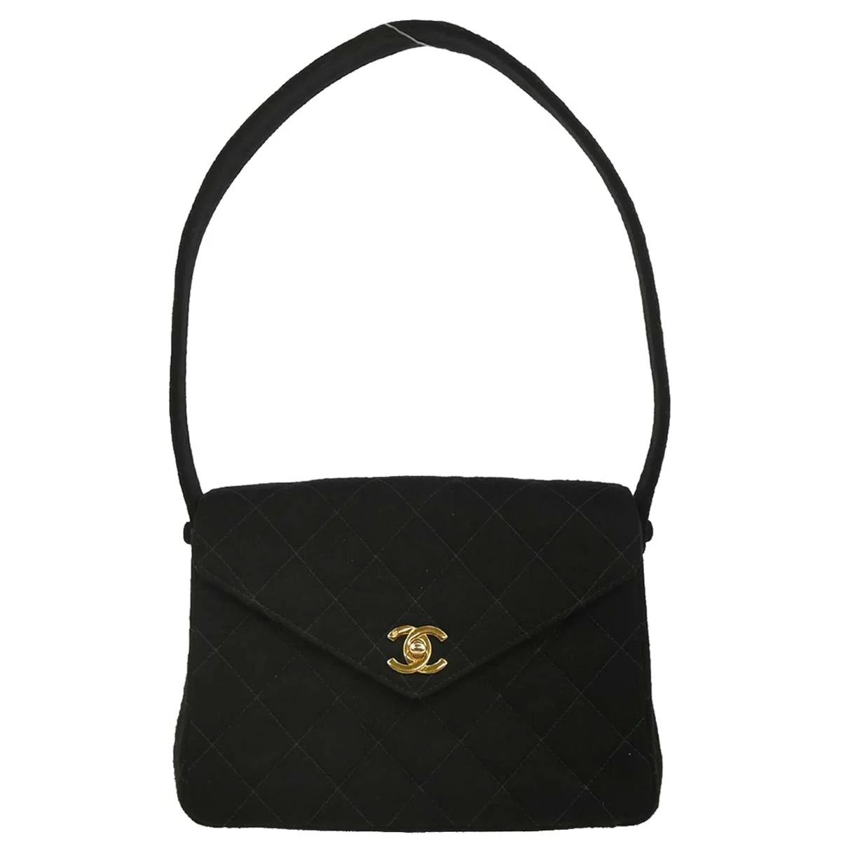 Chanel 1997-1999 Black Cotton Handbag
