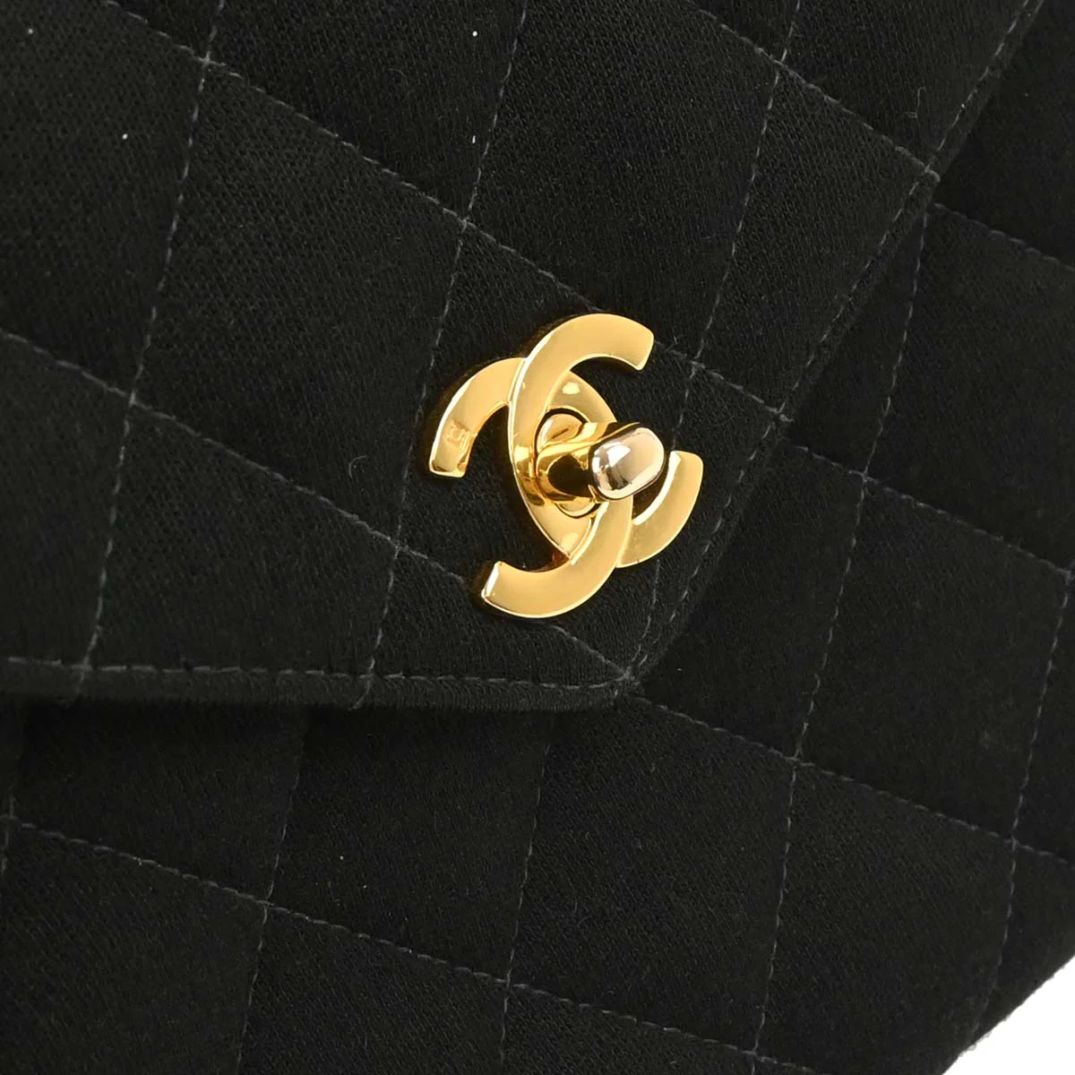 Chanel 1997-1999 Black Cotton Handbag - Image 5