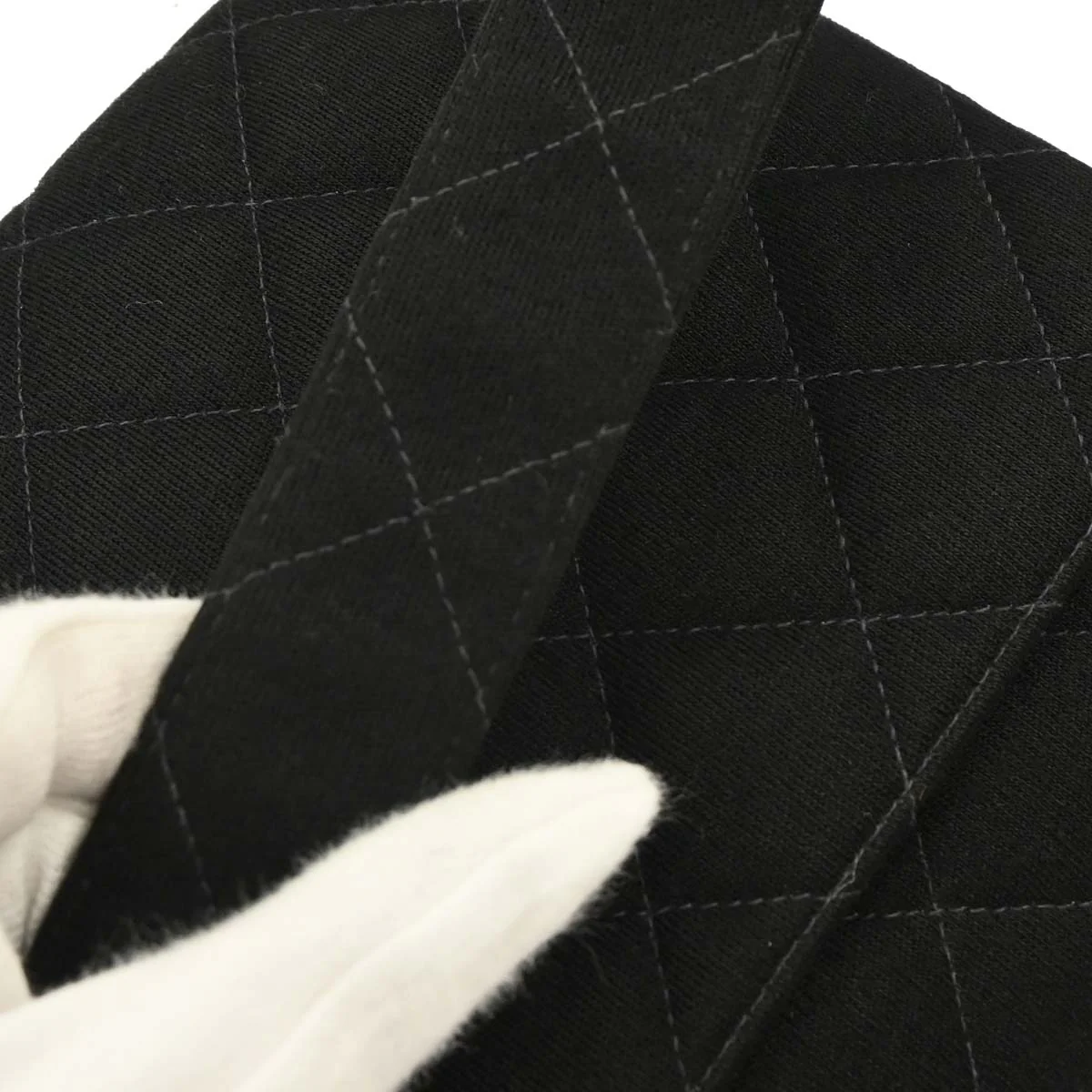 Chanel 1997-1999 Black Cotton Handbag - Image 6