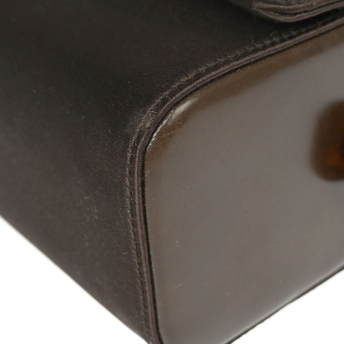 Prada Brown Satin Handbag - Image 3