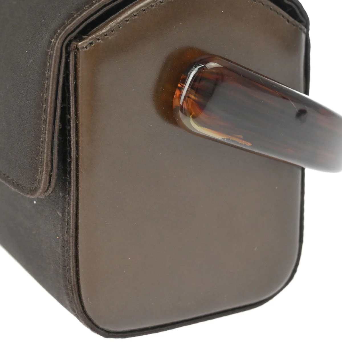 Prada Brown Satin Handbag - Image 7