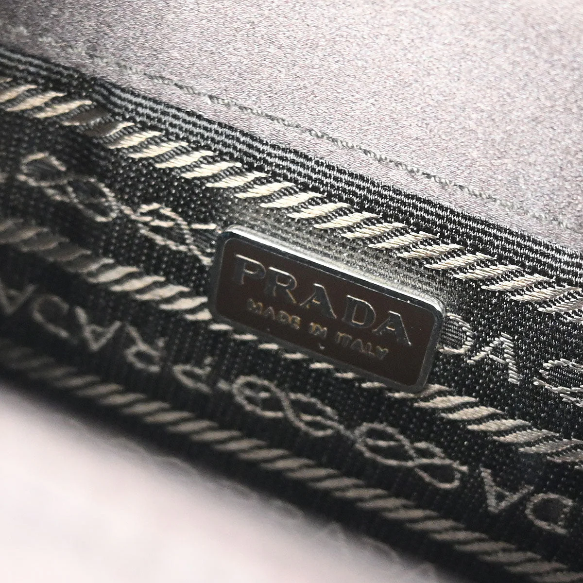 Prada Brown Satin Handbag - Image 9