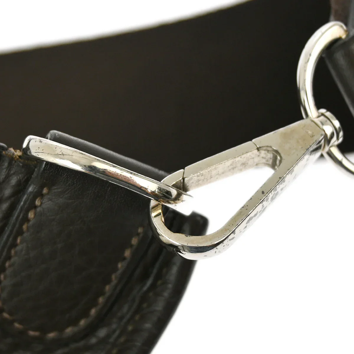 Hermes 2005 Chocolat Clemence Evelyne II TGM 38 Shoulder Bag - Image 8