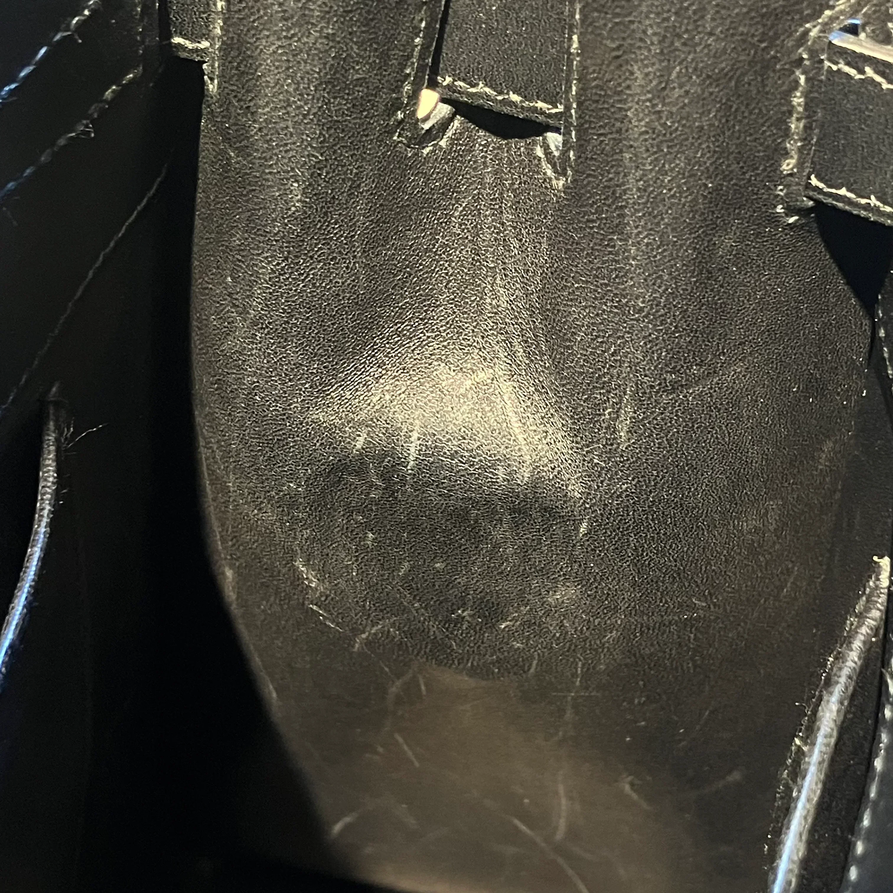 Hermes * 1996 Black Box Calf Kelly Sport MM Shoulder Bag - Image 11