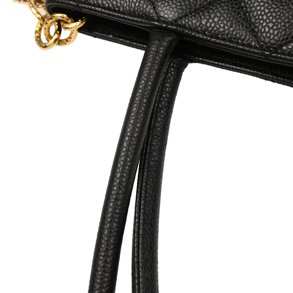 Chanel 2005-2006 Black Caviar Medallion Tote Handbag - Image 6
