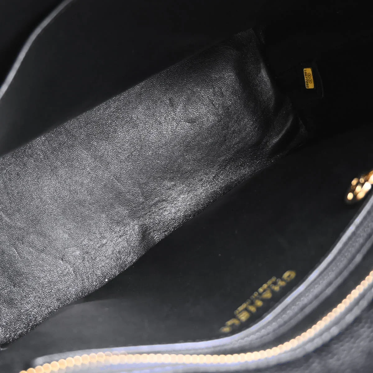 Chanel 2005-2006 Black Caviar Medallion Tote Handbag - Image 8